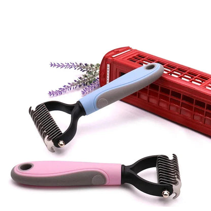 Grooming, Knot Cutter and Shedding Double Sided Hair Removal Brush/Comb