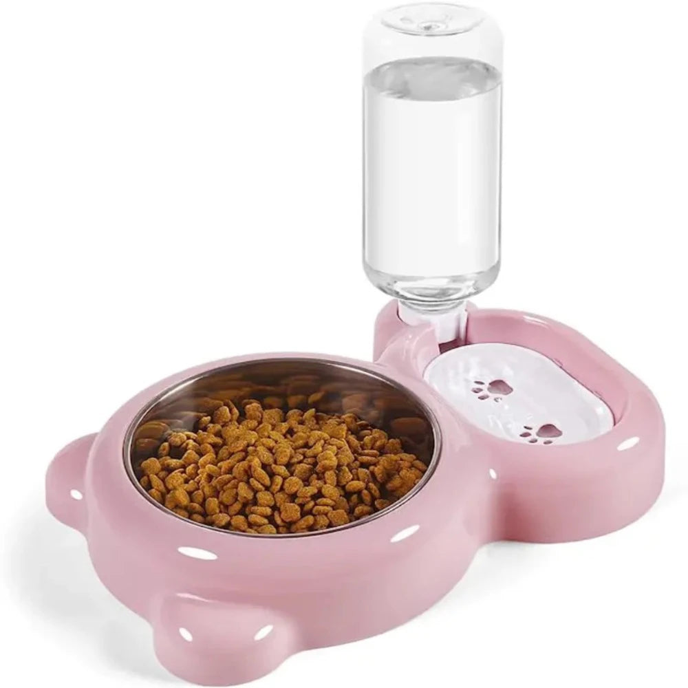 BPA-Free Pet Water Dispenser Double Bowl Set for Cats & Dogs