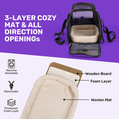 Pet Carrier for up to 15Lbs Cat & Dog  / Airline Approved