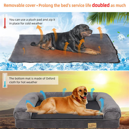 Calming Dog Sofa Bed with Orthopedic Memory Foam
