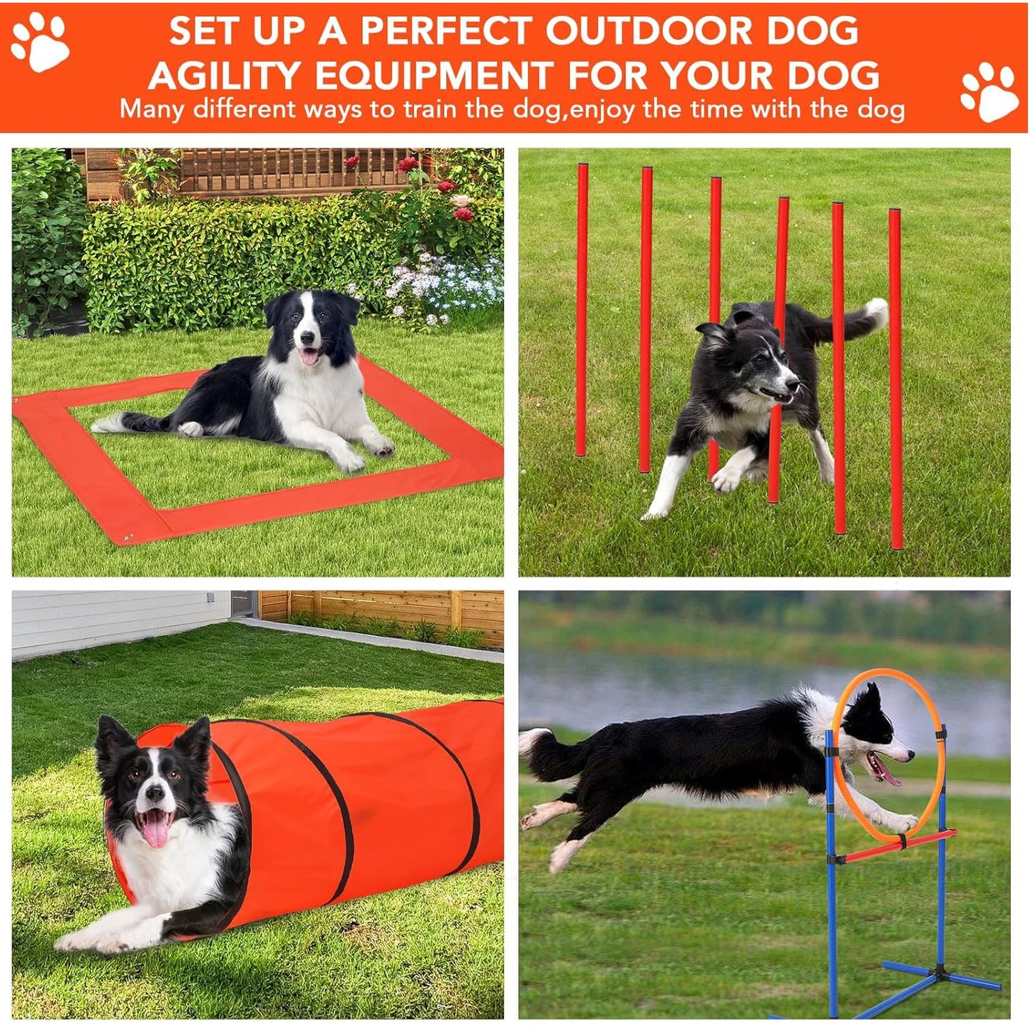 87 Pcs Dog Agile Training Course Kit