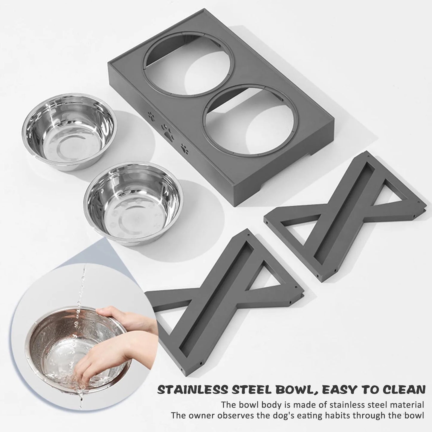 Elevated Stainless Steel Dog Bowl