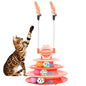 Cat Puzzle Toy with Balls and Teaser Wands