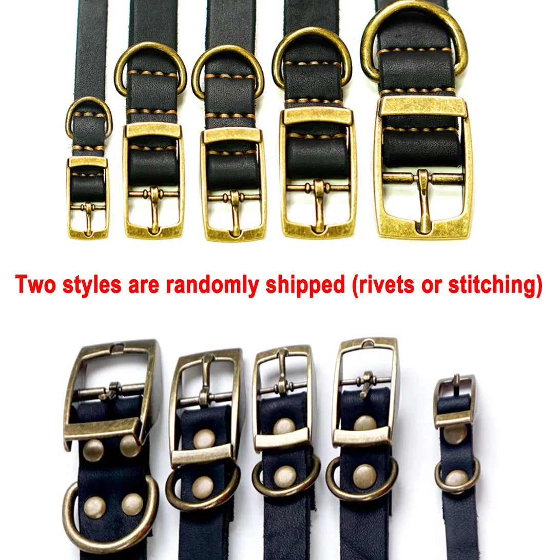 Classic Genuine Leather Dog Collar