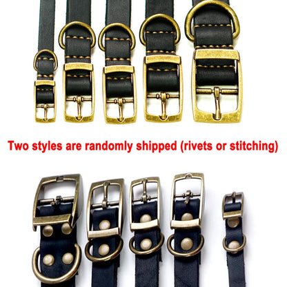 Classic Genuine Leather Dog Collar