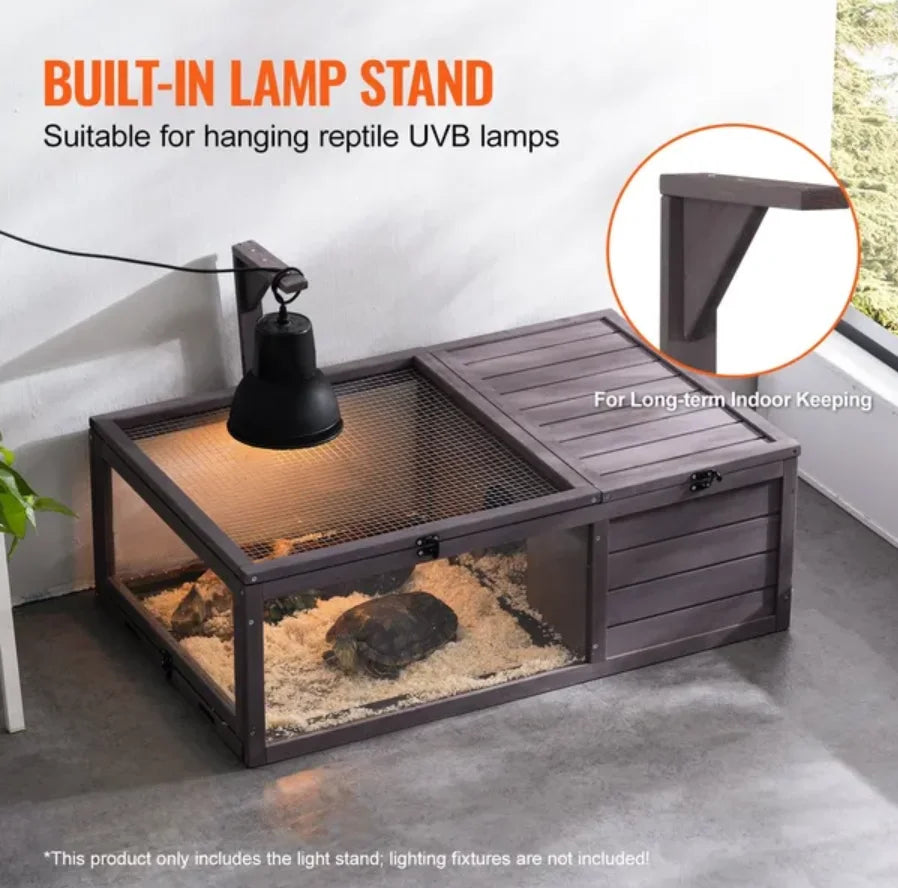 Wooden Tortoise Habitat House