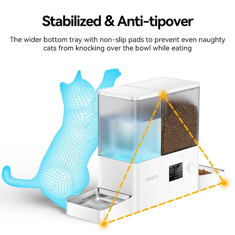 2 in 1 Automatic Pet Feeder Gravity Water Fountain