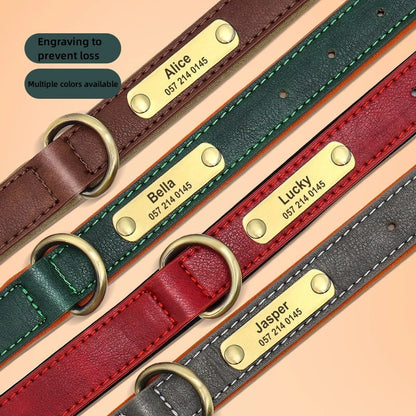 Personalized Leather Custom Dog Collar