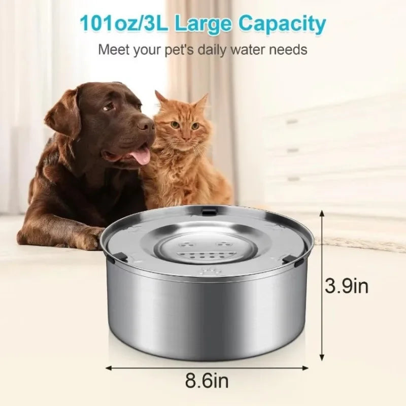 Stainless Steel Anti-Splash Dog Water Dispenser