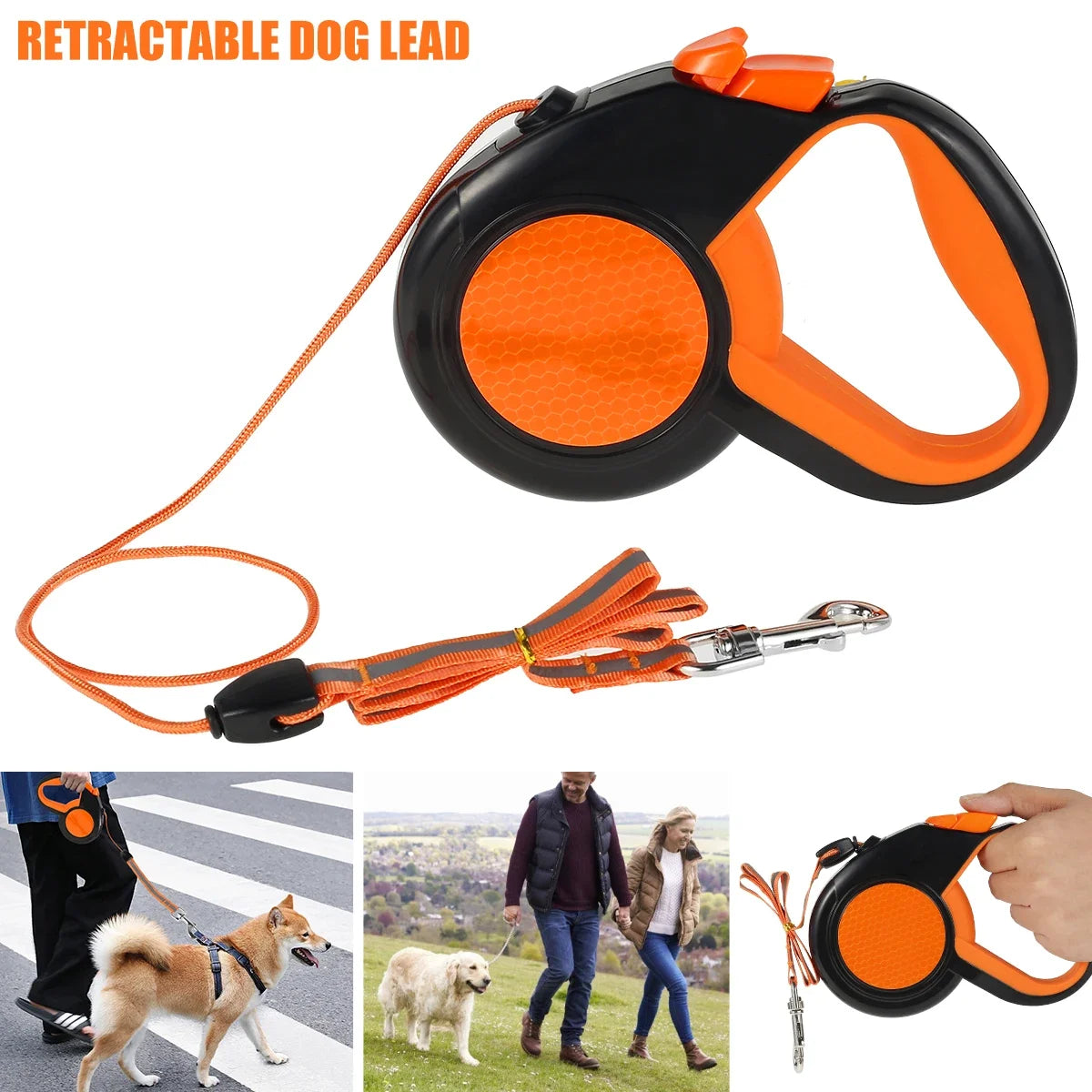 Heavy Duty Retractable Walking Leash for Dogs