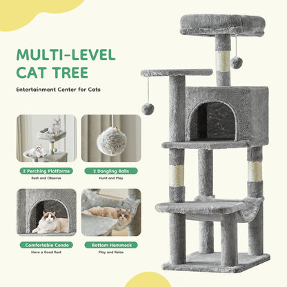 44in Tall Multi-Cat Climbing Cat Tree