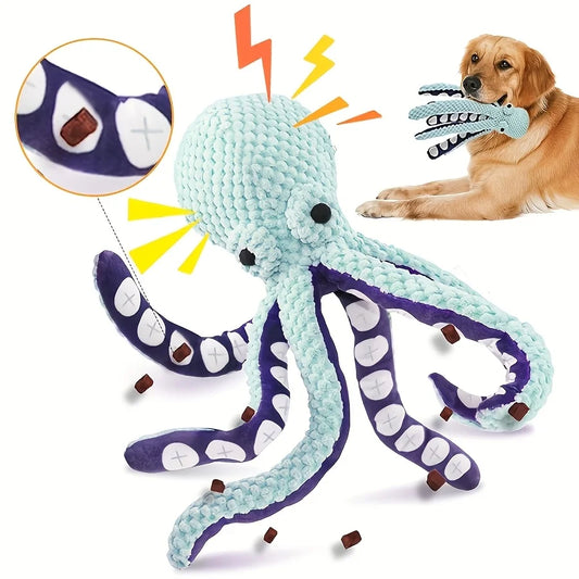 Octopus Shape Plush Dog Toy