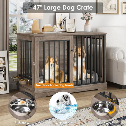 47" Dog Crate For Large Dogs