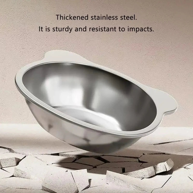 Stainless Steel Raised Cat Bowl with 15° Elevated Design