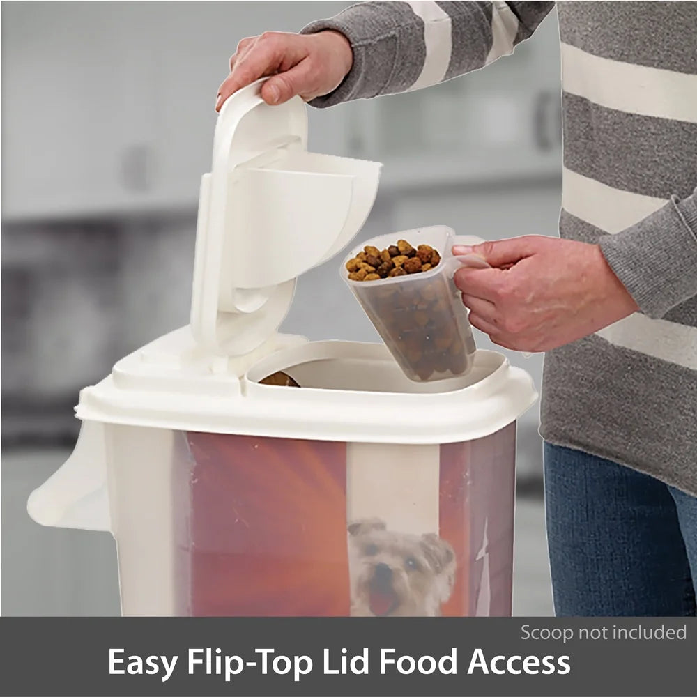 16 Quart Pet Food Dispenser with Pouring Spout