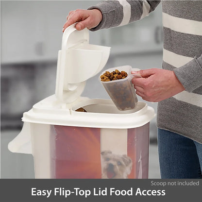 16 Quart Pet Food Dispenser with Pouring Spout