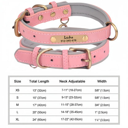 Personalized Leather Custom Dog Collar