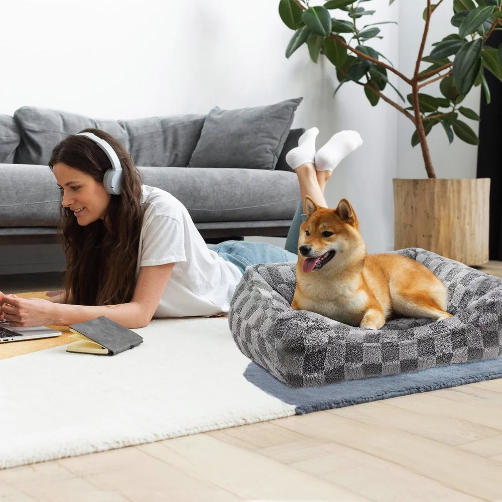 Ultra-Soft Elegant Jacquard Pet Bed