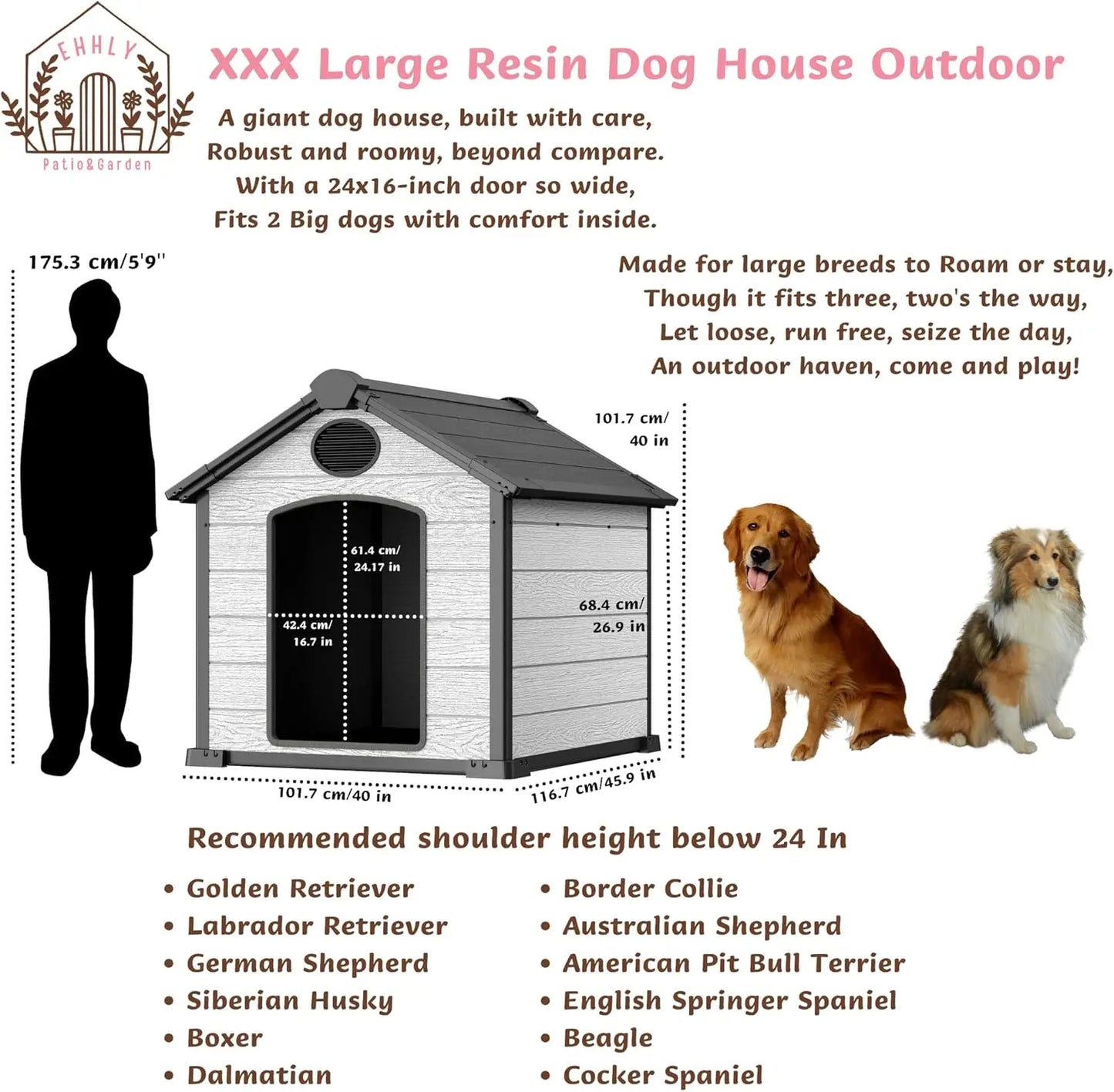 46" Large Dog House