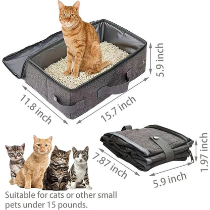 Lightweight Travel Litter Box for Cats