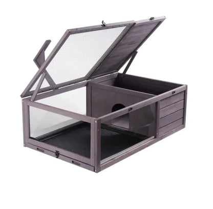 Wooden Tortoise Habitat House