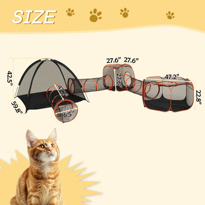 6 in 1 Portable Outdoor Cat Enclosures for Indoor Cats