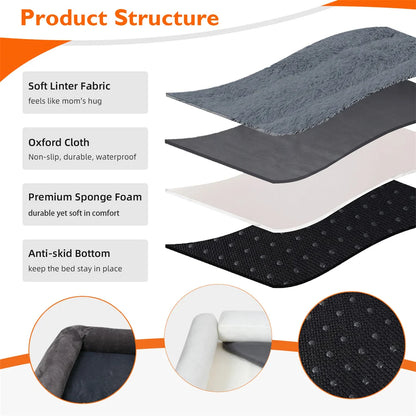 Calming Dog Sofa Bed with Orthopedic Memory Foam