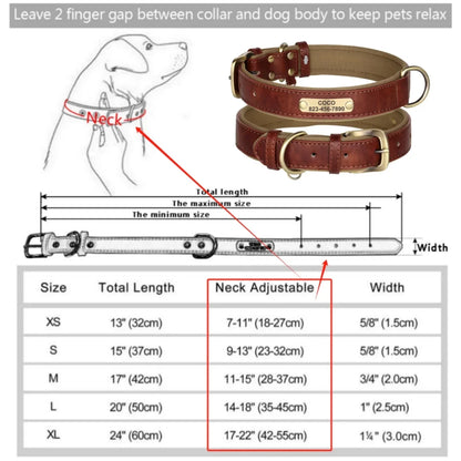 Personalized Leather Custom Dog Collar