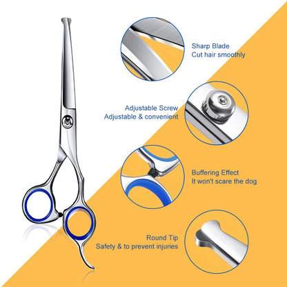 Professional 7 Inch Stainless Steel Pet Hair Shears