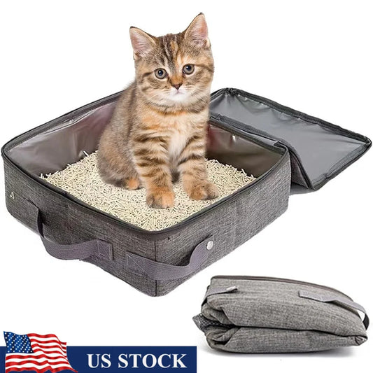 Lightweight Travel Litter Box for Cats