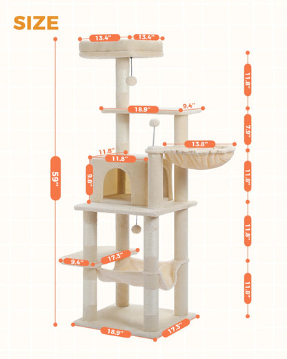Multi-Level Tower Cat Tree House