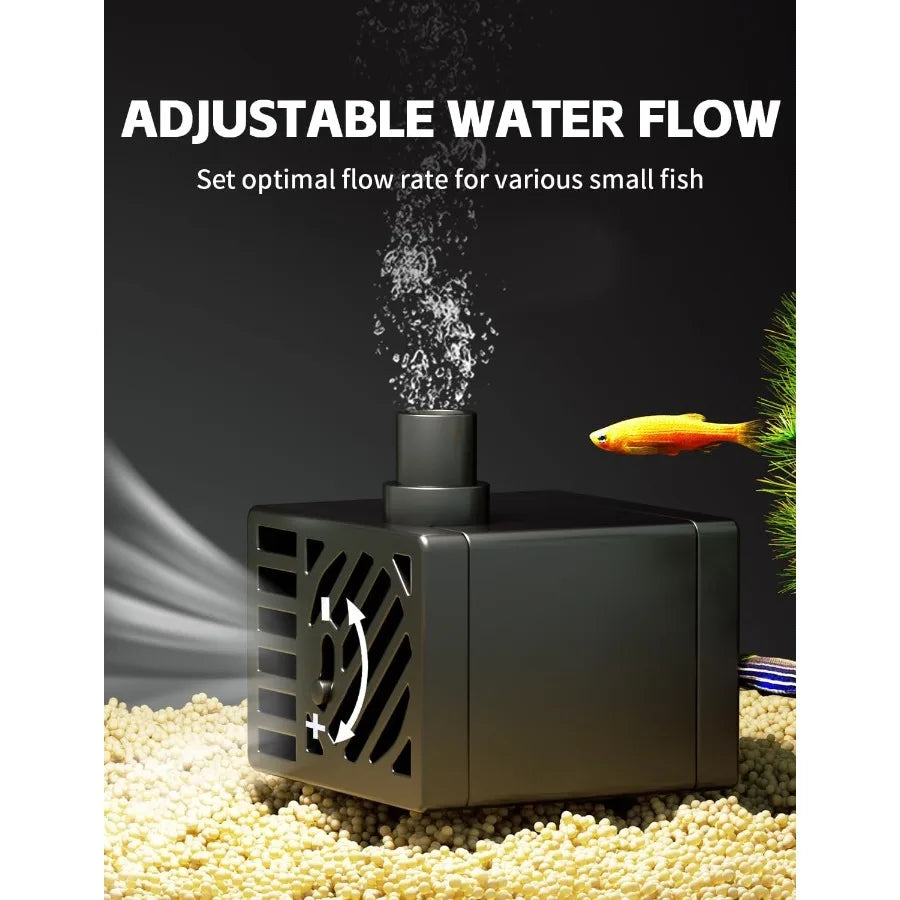 2.5 Gallon Fish Tank Small Aquarium Starter Kit with Hidden Filtration 3 Color Light Self Cleaning Nano Tank for Betta Shrimp G
