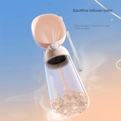 Travel Pet Water Cup and Bottle With Food Dispenser