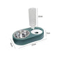 Double Automatic Food and Drinking Basin with Anti-overturning