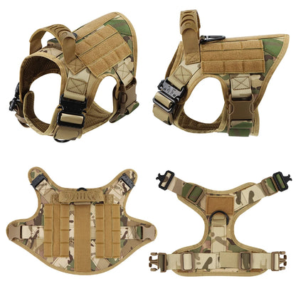 Military Style Large Dog Harness Collar