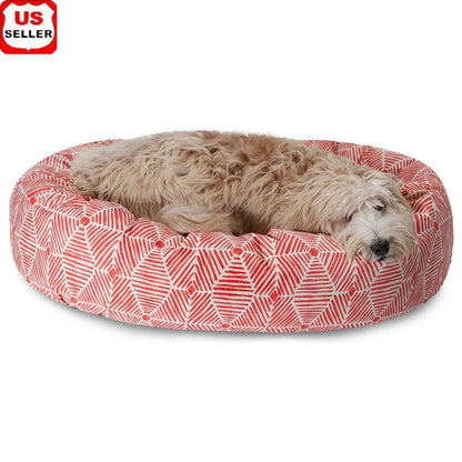 Extra Large Plush Cozy Round Dog Bed