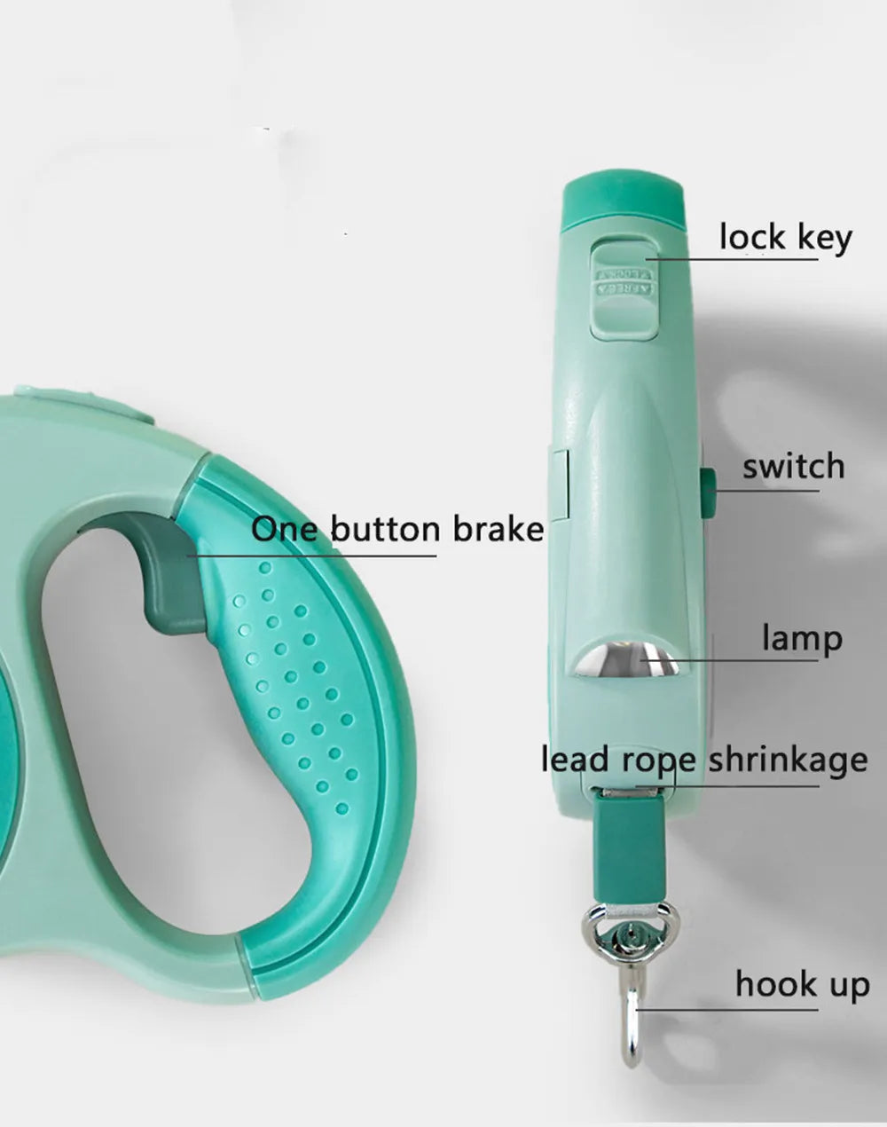 Dog Leash with LED Lights and Poop Bag