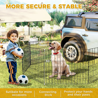 Foldable Metal Dog Playpen for Indoor/Outdoor