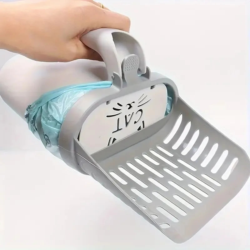Cat Litter Scoop with Waste Bag Holder