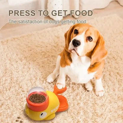 Cartoon Duck Design Slow Food Pet/Snack Feeder