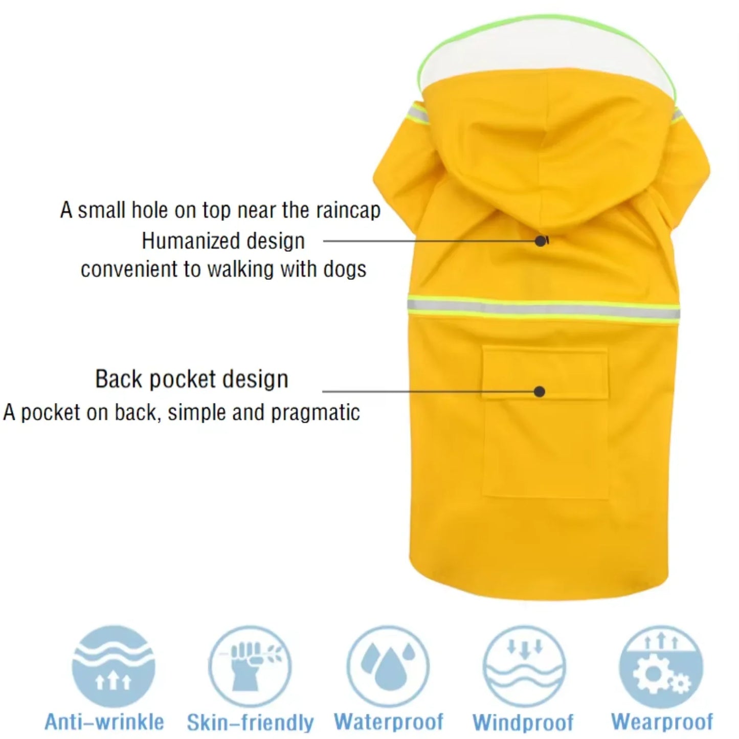 Large Dog Waterproof Hoodies