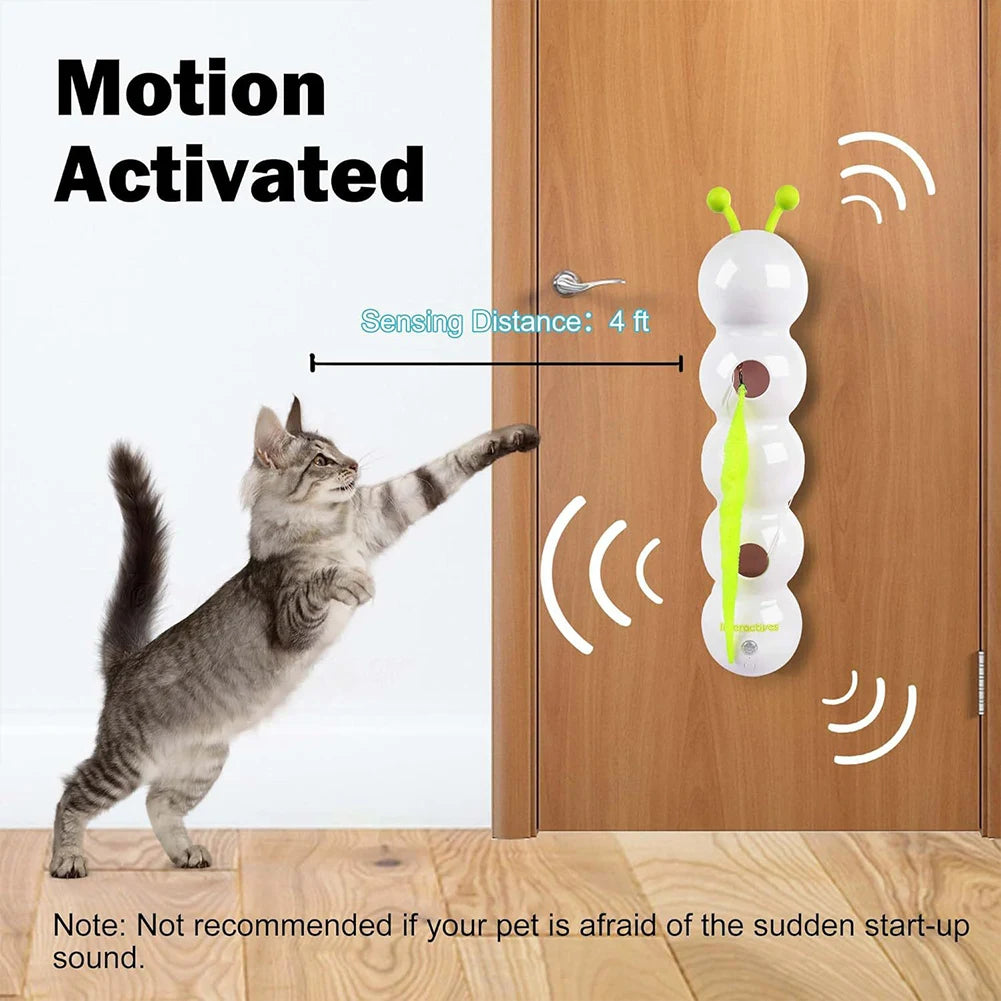 Motion Activated Caterpillar Teasing Cat Toy