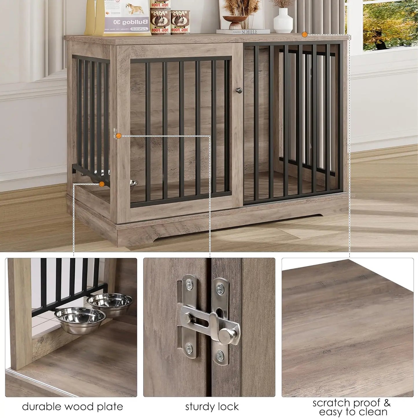 47" Dog Crate For Large Dogs