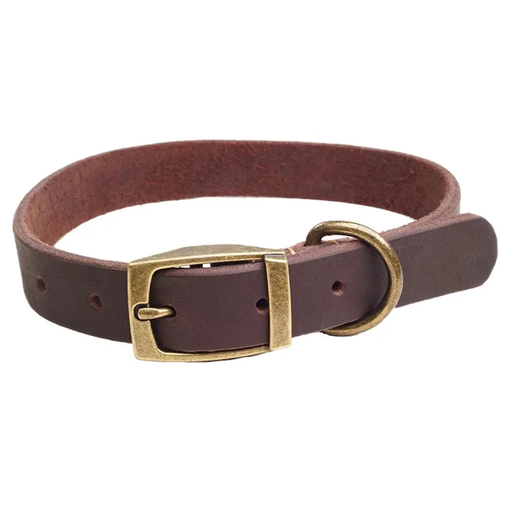 Classic Genuine Leather Dog Collar