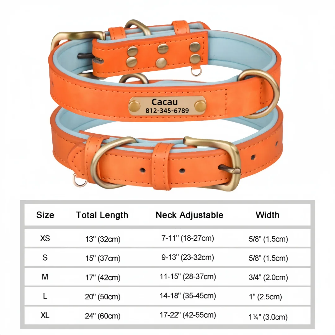 Personalized Leather Custom Dog Collar