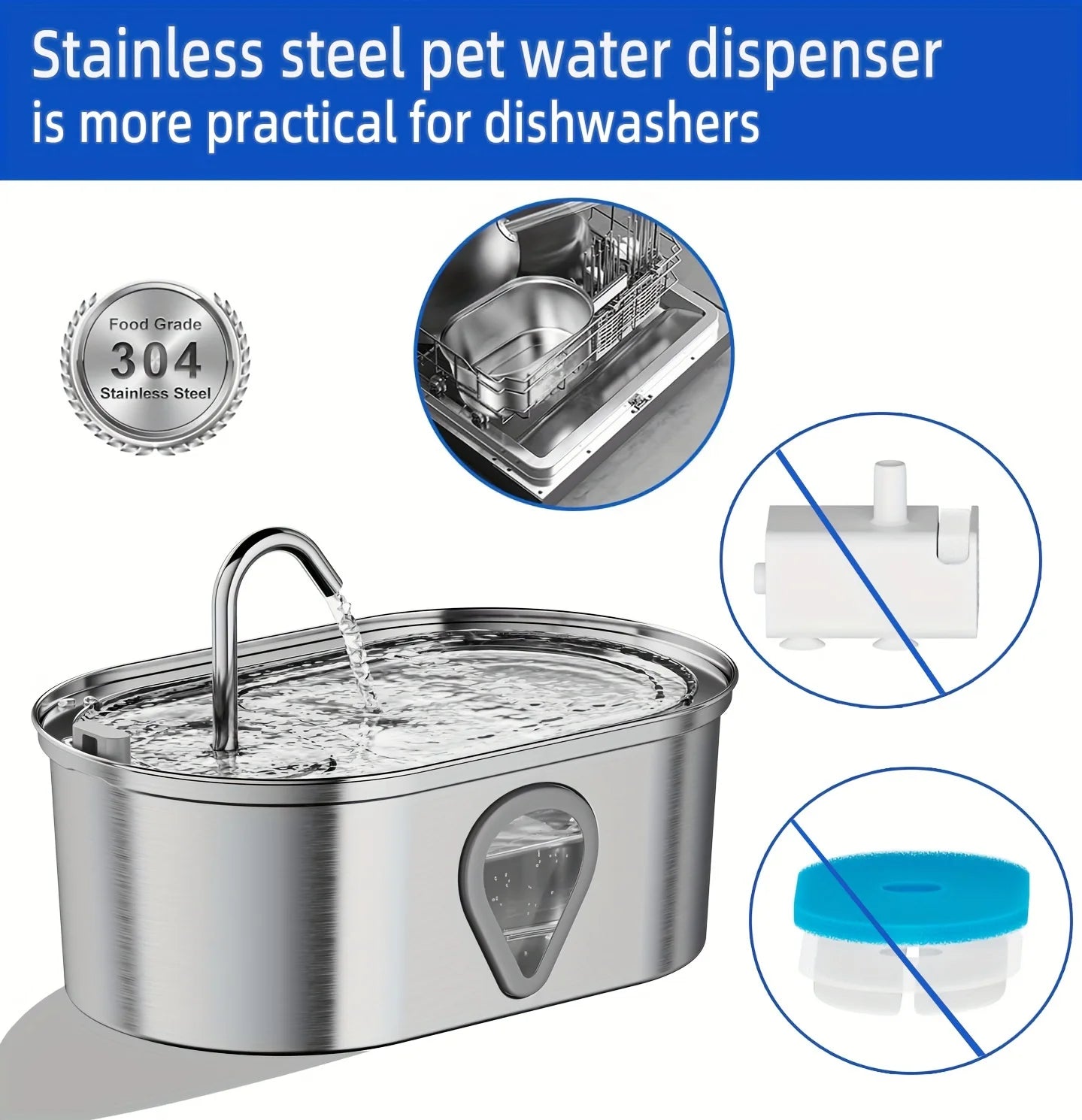 3.5L Large Capacity Pet water Dispenser with LED Lighting