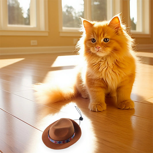 Retro Pet Cowboy Hat with Bandana
