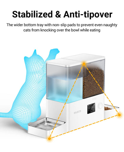 2 in 1 Automatic Pet Feeder Gravity Water Fountain