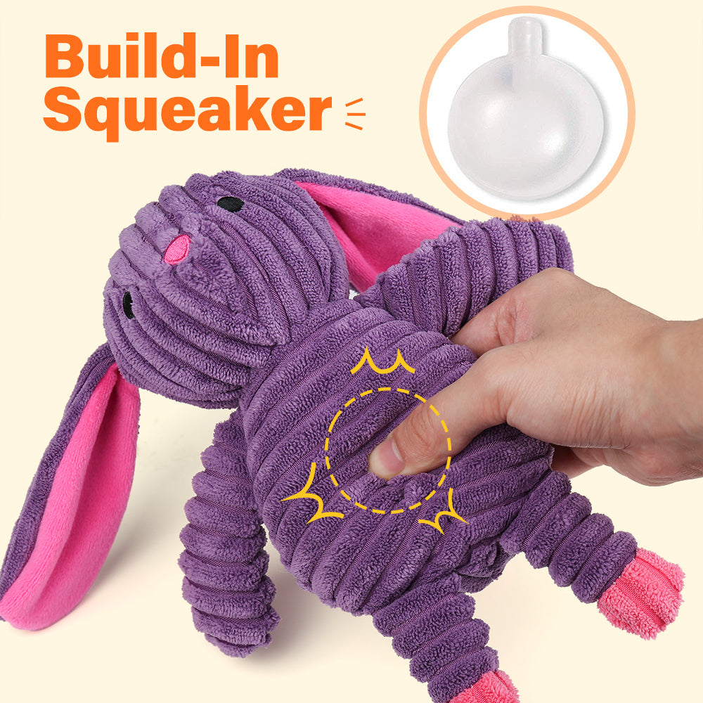 5 Pack of Plush Dog Squeaky Toys